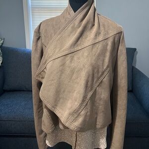 Suede Tan Cropped Jacket